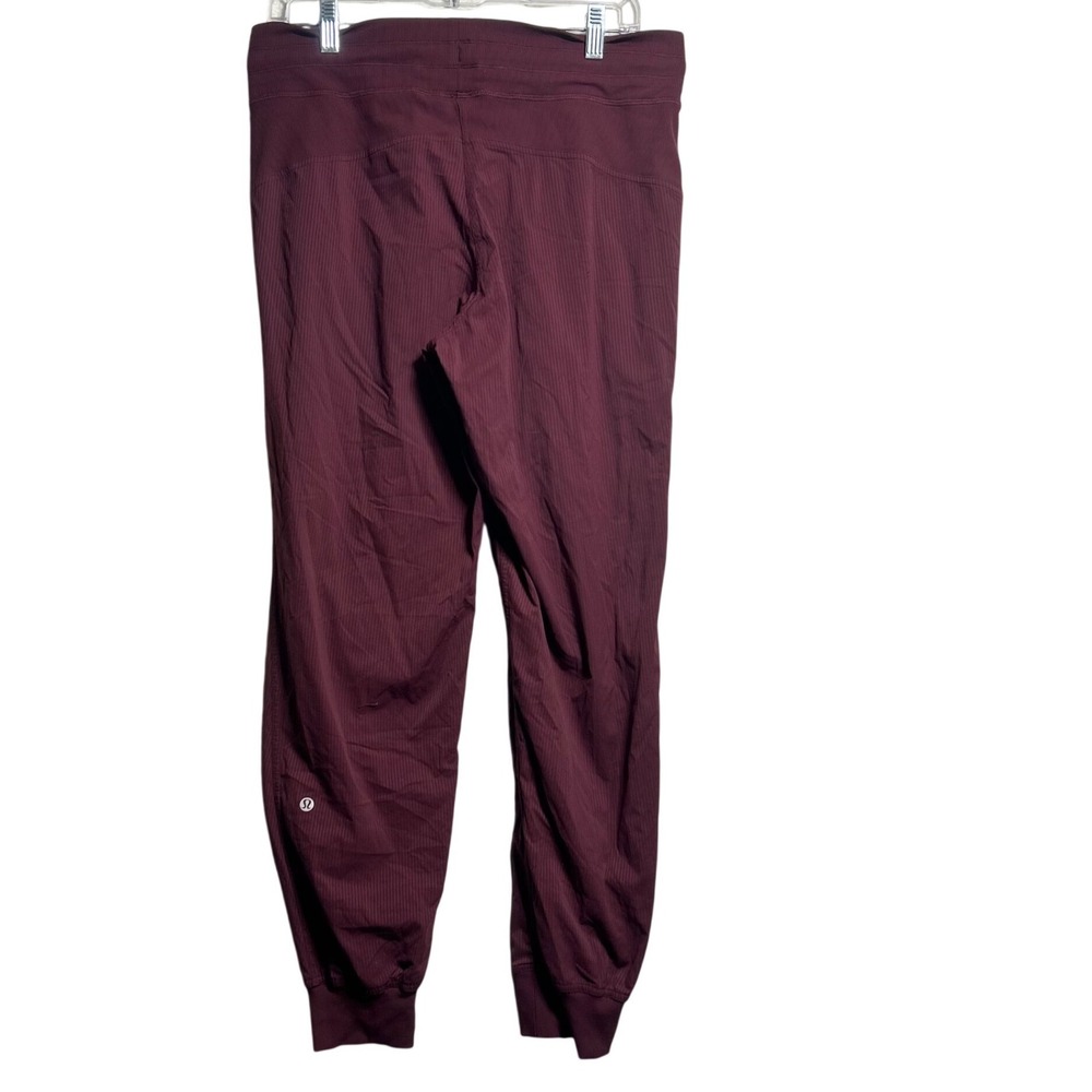 Lululemon Dance Studio‎ Jogger Burgundy Maroon Ribbed Pants Size 10 LW5BPJS - Picture 3 of 6